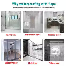 Door seal strip used in restrooms, bathroom doors, kitchen, balcony, hall and office doors