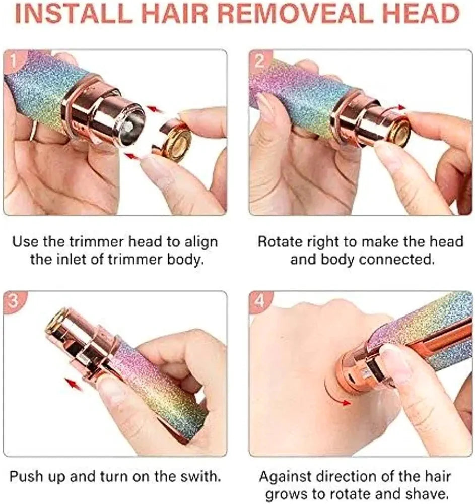 Facial hair remover for chin, cheeks and upper lip