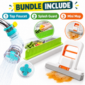 Kitchen Cleaning Bundle of 3 with tap faucet, splash guard and mini mop
