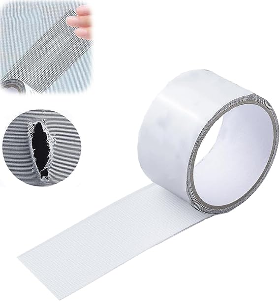Roll of mesh tape for repairing holes in window screens to keep mosquitoes out