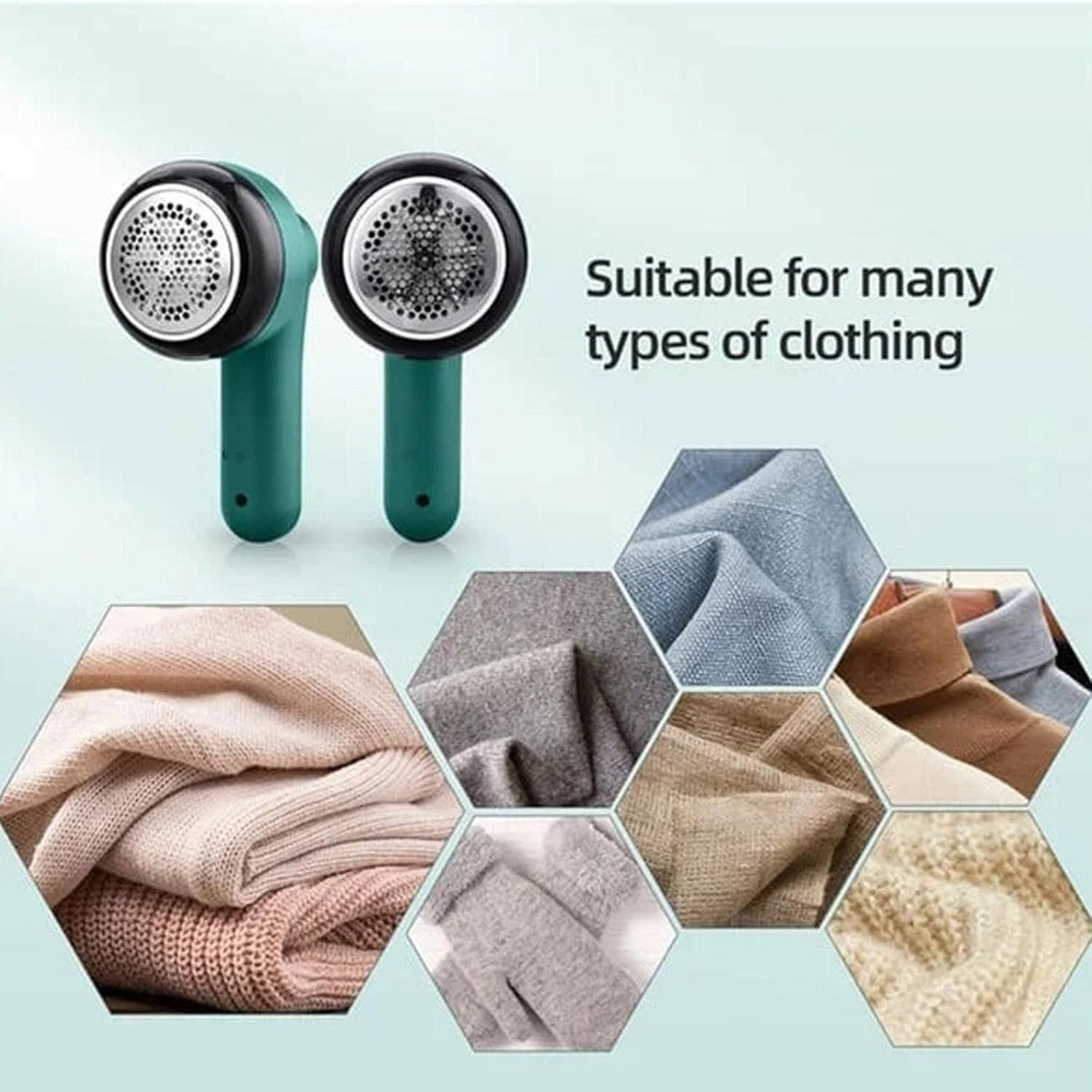 Rechargeable lint remover electric fabric shaver suitable for many types of clothing