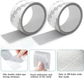 Two rolls of self-adhesive window screen repair tape with fine mesh and strong double-sided adhesive